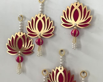 Beautiful Trending Lotus Hangings for Home Decor, Puja Decor, Mehendi, Wedding, housewarming, backdrop, mandir, pink lotus, wall Decor