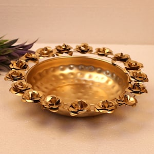 Schöne handgefertigte Rose Urli Schale für Diwali (3er Pack), Festliche Wohndekor, Diwali Dekoration, Hochzeitsgeschenk, Tee Party Dekor, Diwali Geschenk