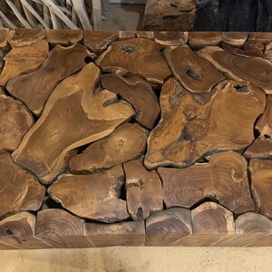 Teak Root Puzzle Piece Coffee Table Teak Wood Accent Table Teak End Table Driftwood Table Teak Furniture image 9