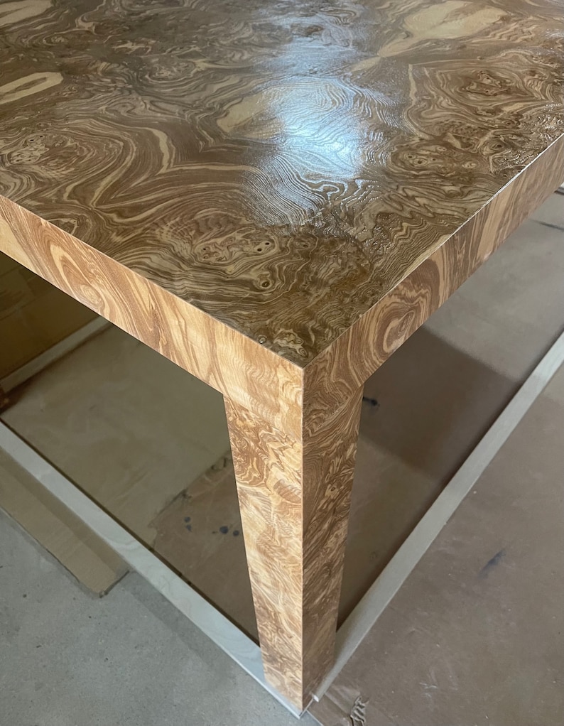 One of a Kind Custom Mid Century Modern Olive Ash Burl Wood Dining ...