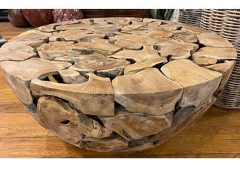 Teak Root Puzzle Piece Coffee Table Teak Wood Accent Table Teak End Table Driftwood Table Teak Furniture