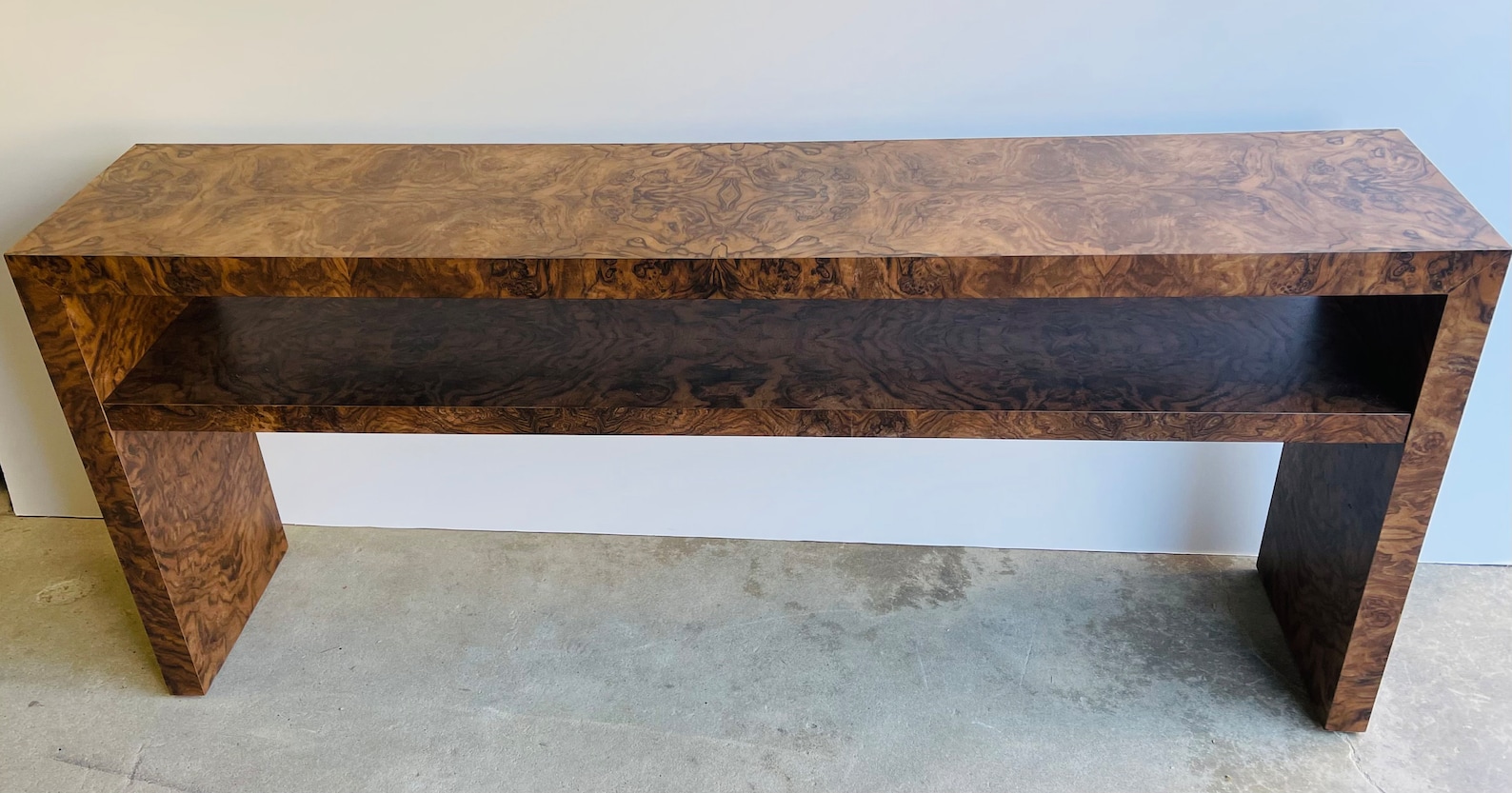 Custom Made to Order Genuine Burl Wood Console Table Modern Etsy