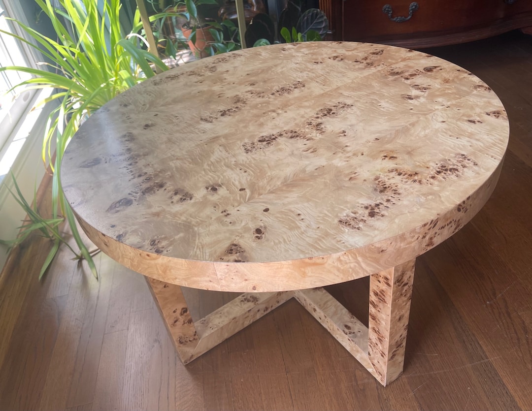 Custom Made to Order Genuine Burl Wood Round Coffee Table Etsy