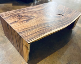 One of a Kind Live Edge Exotic Suar Wood Coffee Table Organic Furniture