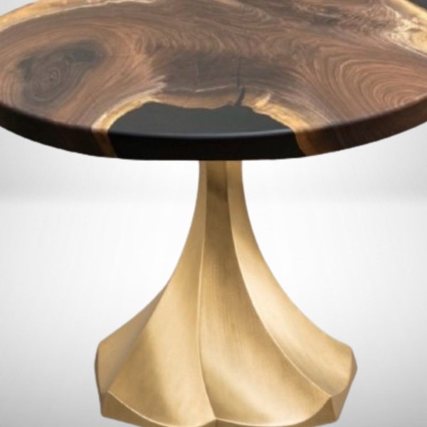 Custom Made to Order Epoxy Solid Wood Table Tops Coffee Table Top Organic Modern Furniture Made in USA