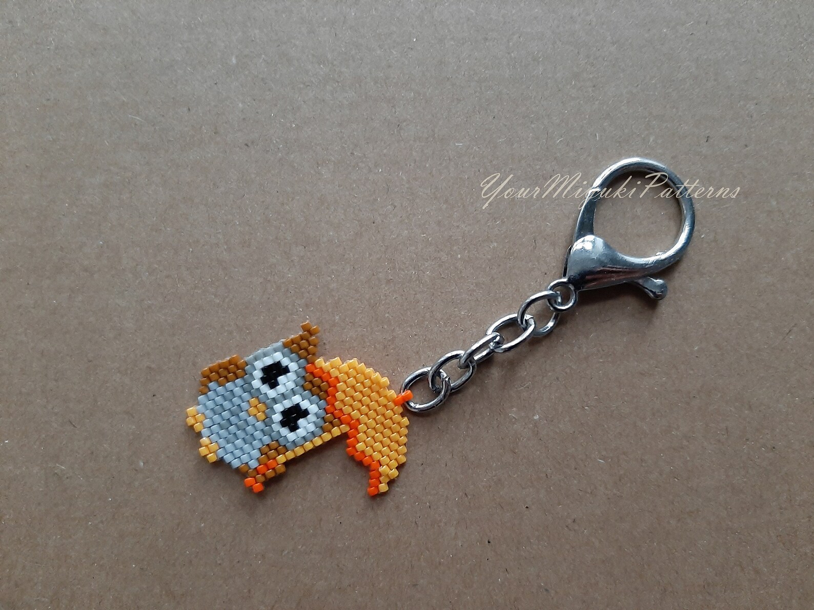 Owls Brick Stitch Beading Patterns, Autumn Bead Pattern, Beading