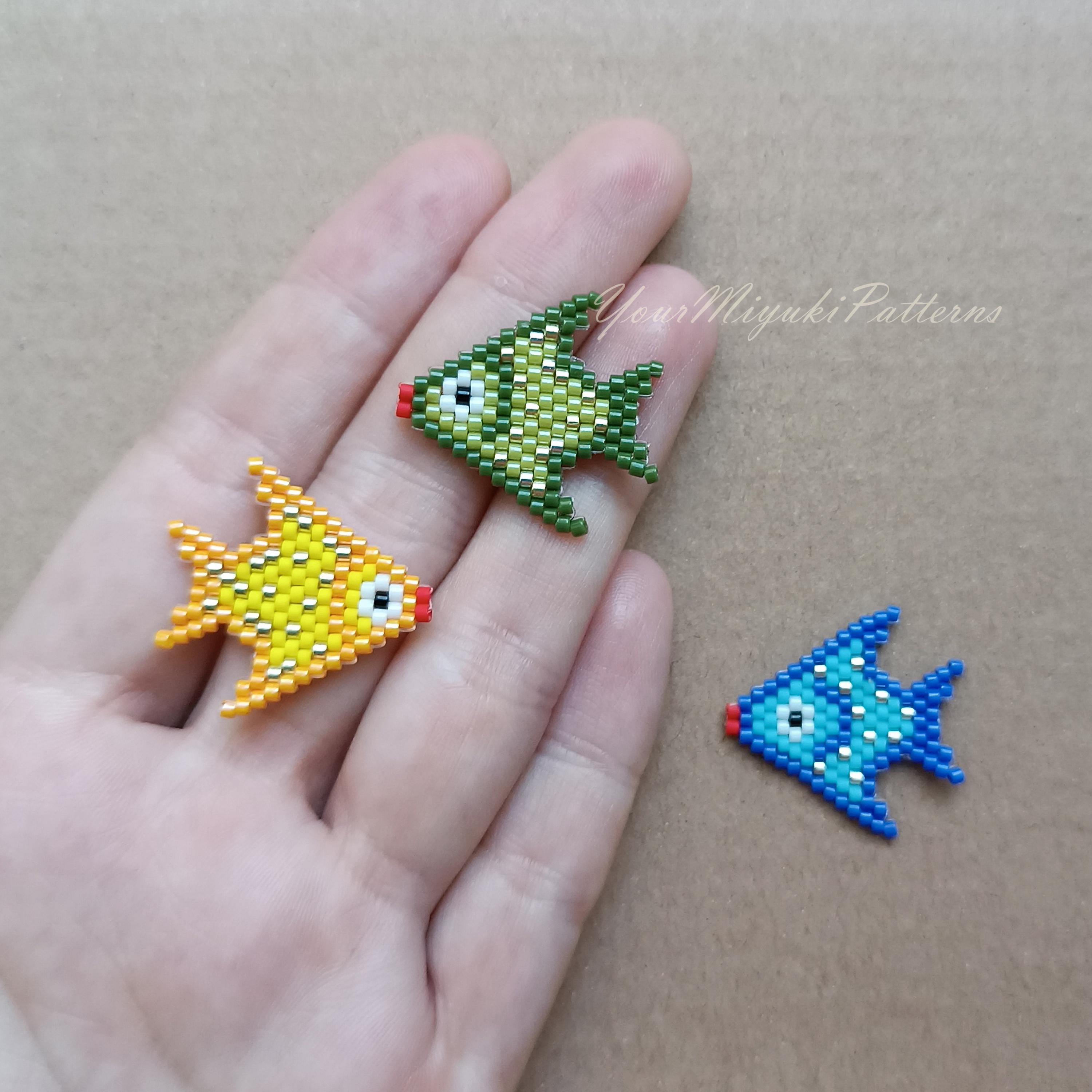 Fish Bead Pattern PDF Brick Stitch Beading Tutorail Seed Bead Pattern ...