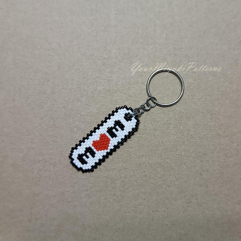 Brick Stitch Beaded Keychain Pattern PDF, Diy Mother's Day Gift, Seed ...