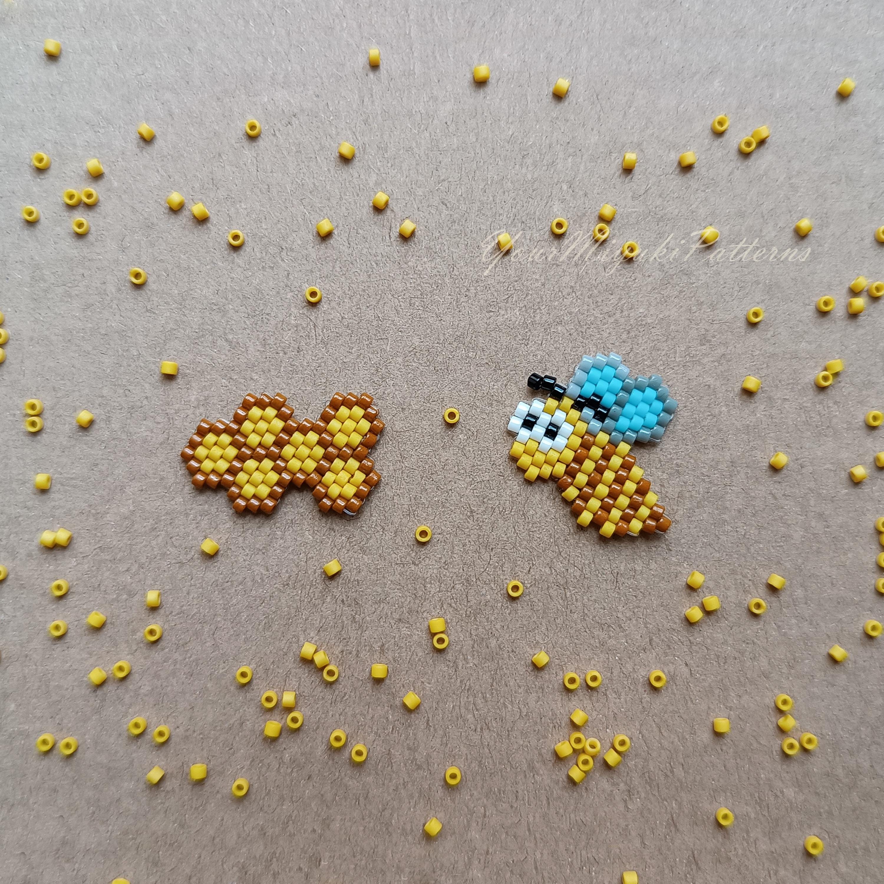Beaded Bee Beading Brick Stitch Pattern PDF Tutorial Beading Seed Bead ...