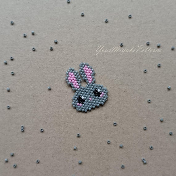 Seed Bead Bunny and Bear Brick Stitch Patterns PDF Animal Beading
