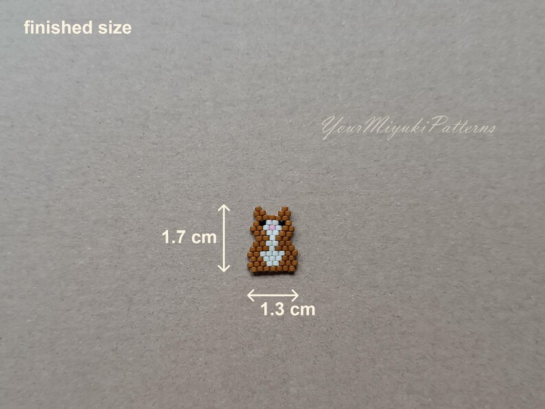Hamster Bead Pattern Brick Stitch Beading Patterns PDF Seed Bead Pattern Beaded Hamster ...