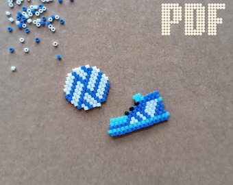 Modèles de perles au point de brique PDF Sneaker perlées Balle de perles Modèles de perles d'été