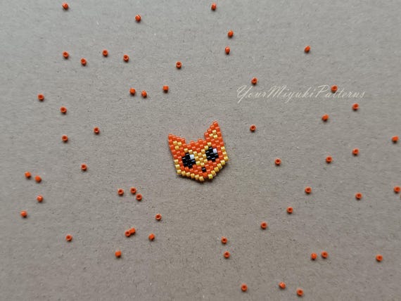 Seed Bead Fox and Hedgehog Brick Stitch Beading Pattern Set PDF