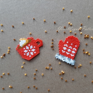 Christmas Bead Pattern, Seed Bead Pattern, Brick Stitch Pattern, Miyuki ...
