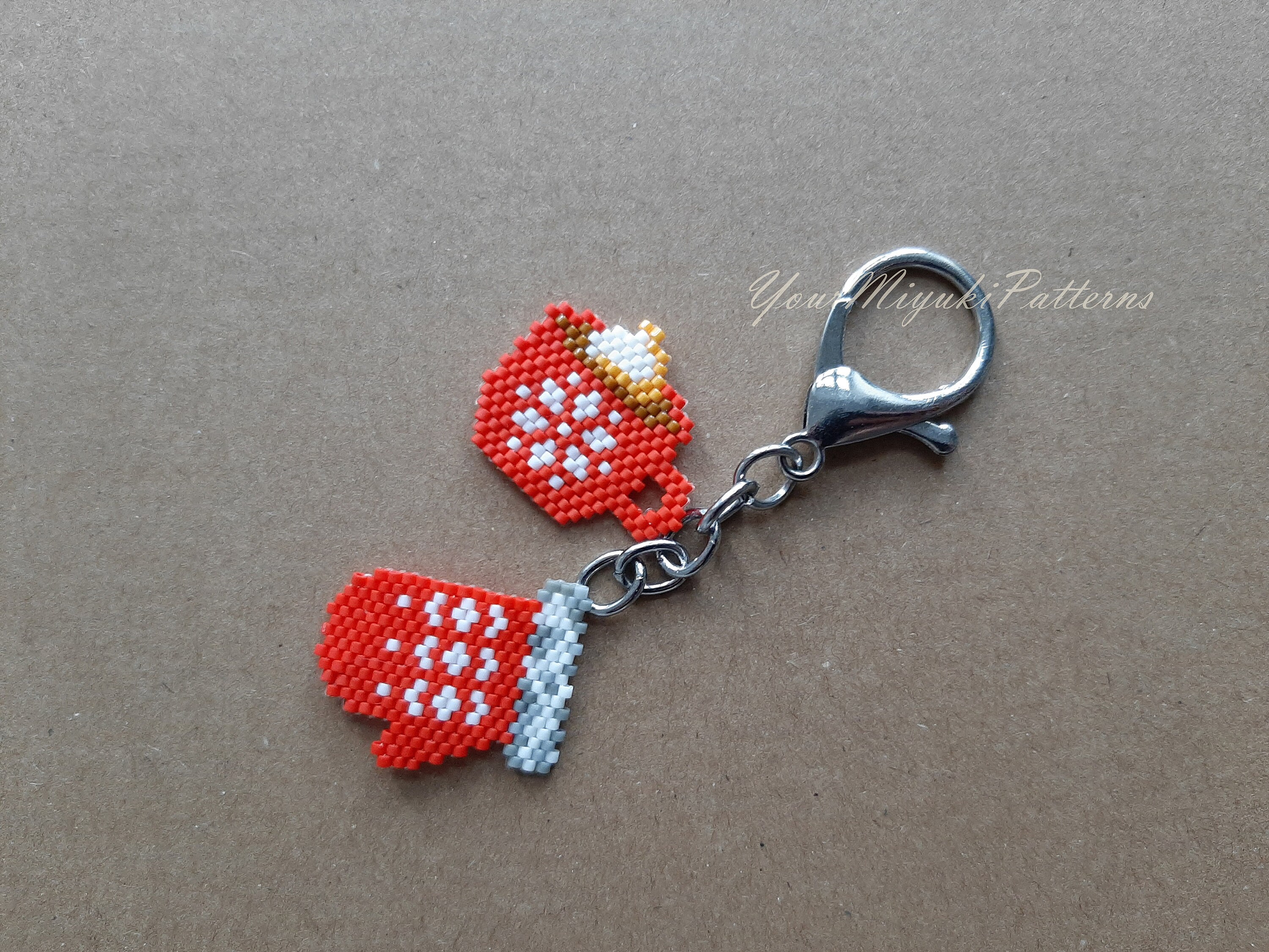 Christmas Bead Pattern, Seed Bead Pattern, Brick Stitch Pattern, Miyuki ...