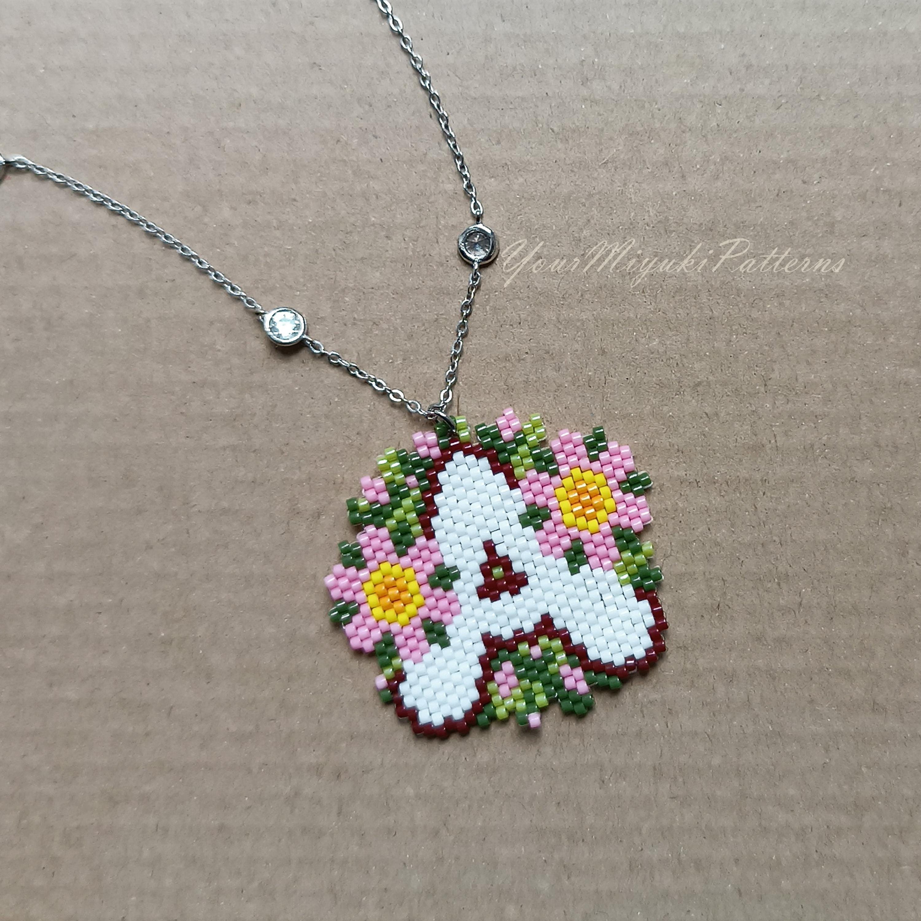 Seed Bead Pattern, Floral Letter A, Brick Stitch Beading Pattern PDF - Etsy