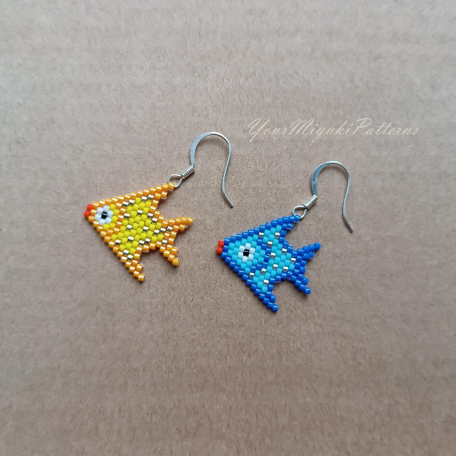Fish Bead Pattern PDF Brick Stitch Beading Tutorail Seed Bead Pattern ...