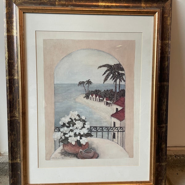 C. Winterle Olson sea view watercolor painting