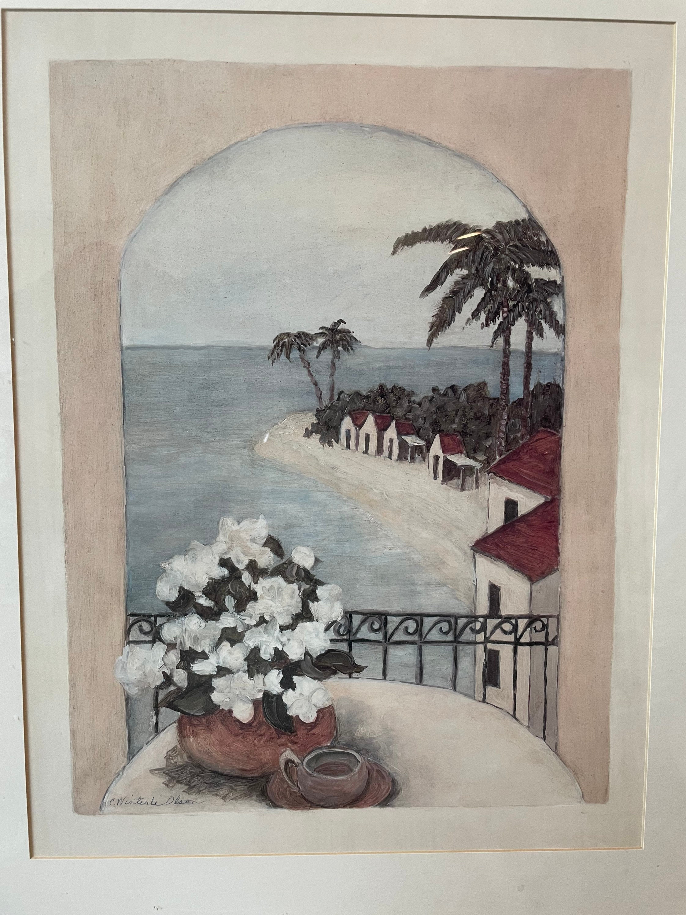 C. Winterle Olson Sea View Watercolor Painting - Etsy