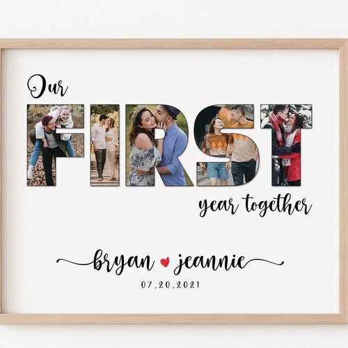 Personalized Gift for Him Anniversary Gift for Men Our First Etsy