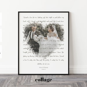 Letra de la canción Arte de pared Regalos de aniversario de un año para novio, Primer regalo de letras de baile, Regalo de 1er aniversario, Póster de letras de canciones de boda