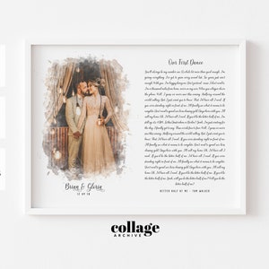 Testi di canzoni di matrimonio con foto, Testi di prima danza Regalo di nozze, Regalo del primo anniversario per il marito, Regalo del primo anniversario per lui dalla moglie