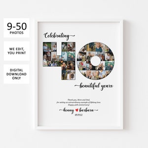 40th Anniversary Gift, Grandparents Wedding Gift, Anniversary Gifts For Parents, Personalize Gift for Mom and Dad, 40th Wedding Anniversary