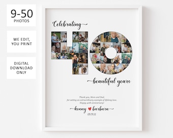 40th Anniversary Gift, Grandparents Wedding Gift, Anniversary Gifts For Parents, Personalize Gift for Mom and Dad, 40th Wedding Anniversary