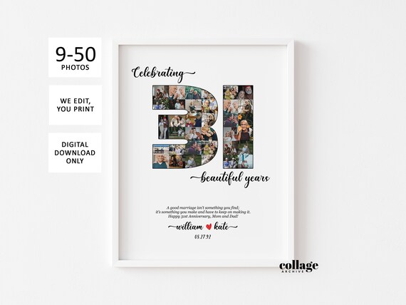 31st anniversary gift hotsell ideas for parents