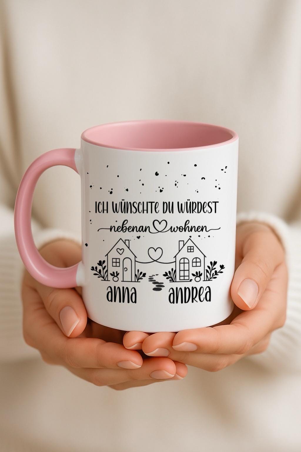 Verkäuferin tasse