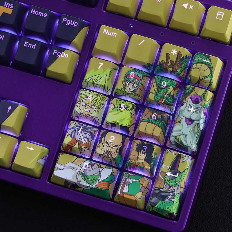 Highres Dragon Ball Keycap Set Backlight Traslucent 108 Key Etsy
