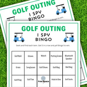 Golf I Spy Bingo Game, Printable Golf Retreat Activity, Work Golf Outing Game, Fun Golf Outing Ice Breaker, Golf Party Game, Digital