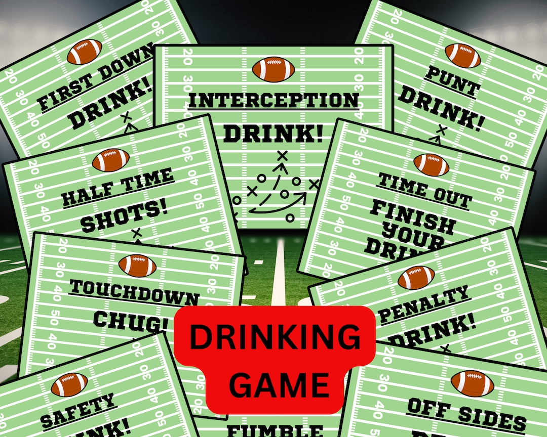 Super Football Party Drinking Game, Football Drinking Activity, Game