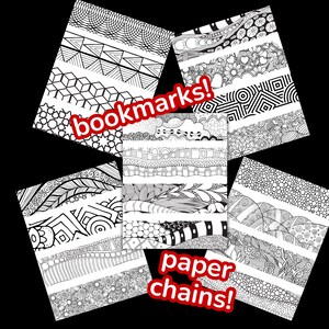 Color A Bookmark Instant Download, Print & Color Bookmarks For Kids, Printable Bookmarks for Book Club, Library Bookmarks, Reading Activity image 2