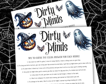 Dirty Minds Adult Halloween Party Game Instant Download, Printable Ladies Night Halloween Activity, Girls Night Adult Party Game, Icebreaker