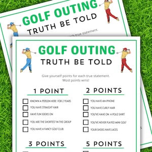 Golf True Statement Game, Printable Golf Retreat Activity, Work Golf Outing Game, Fun Golf Outing Ice Breaker, Golf Party Game, Digital