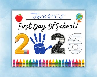 Back To School 2026 2027 Handprint Craft Keepsake For Kids, Printable Instant Download