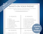 Office Party Game, What's on your phone?, Team Building Game, Work Game, Get to Know Me, Work Activities, Work Icebreaker Game, Work Party