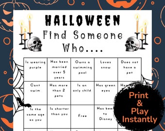 Find Some Who-game, Party Starter Games, Icebreaker Games, Office Party Games, Dinner Party Games, Halloween-feestspellen, Leer mij beter kennen