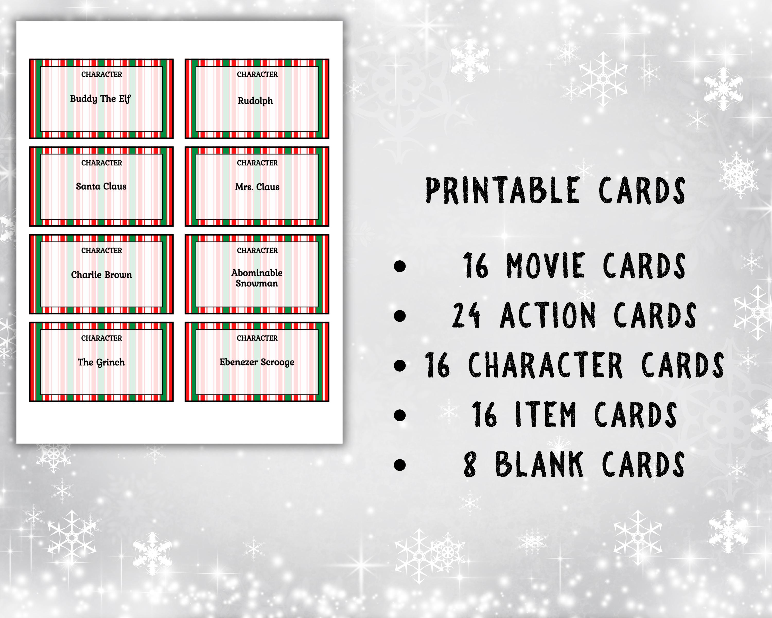 Christmas Charades Game for Kids & Adults Instant Download, Printable ...