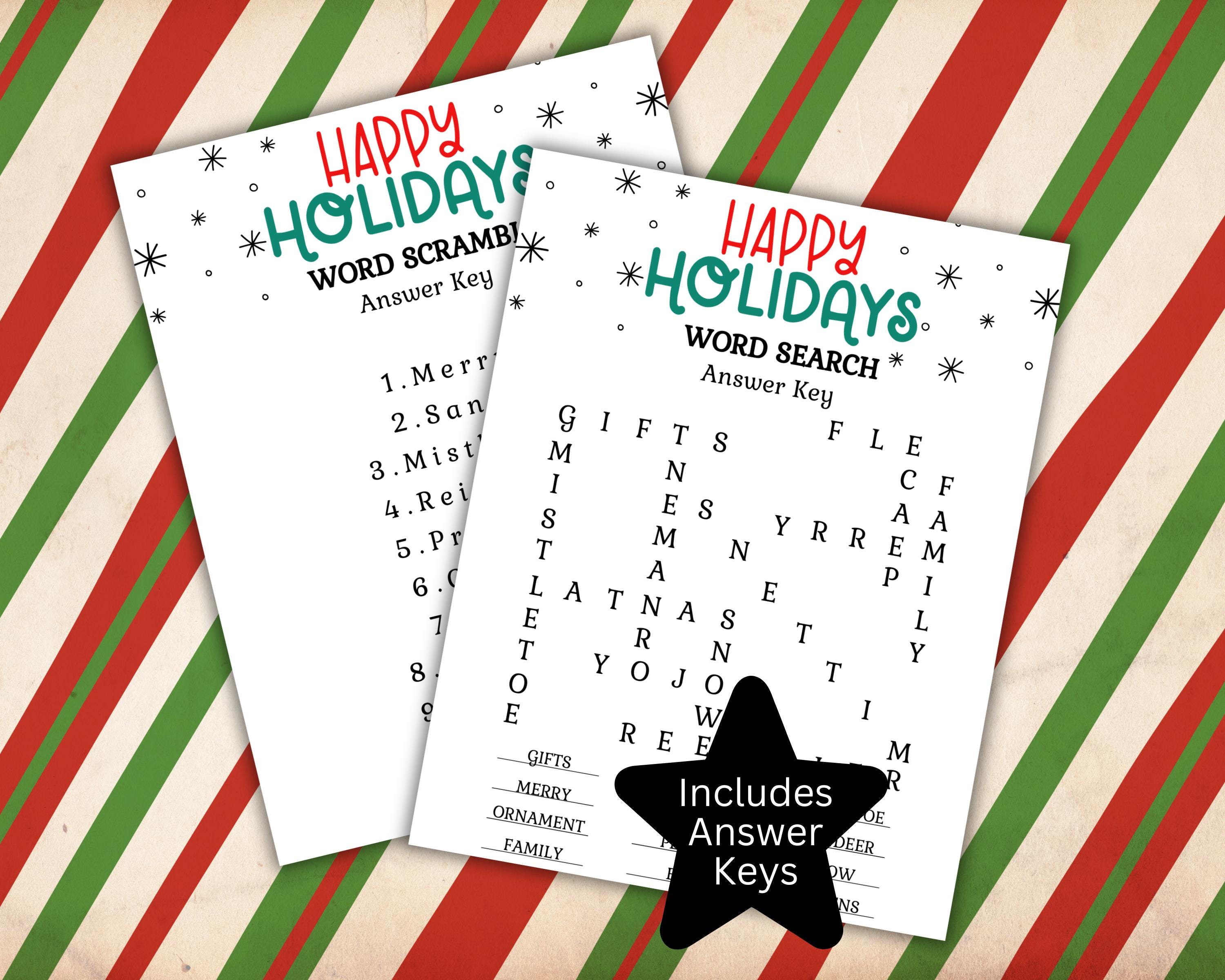 Game Bundle Holiday Activity Pack for School or Work, Printable ...