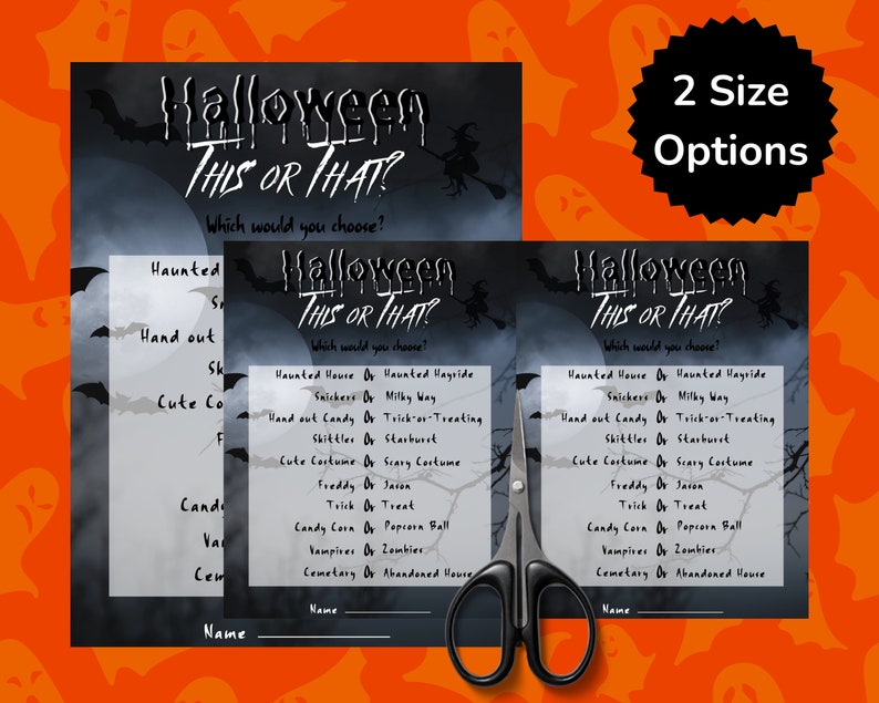 Halloween This Or That Game