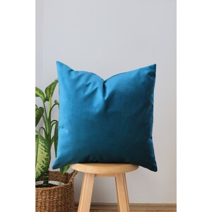 Blue Velvet Pillow Cover, Velvet Cushion Cases, Soft Cotton Decorative Pillow Cases, Blue Velvet Throwpillow, Halloween Decor, Fall Decor