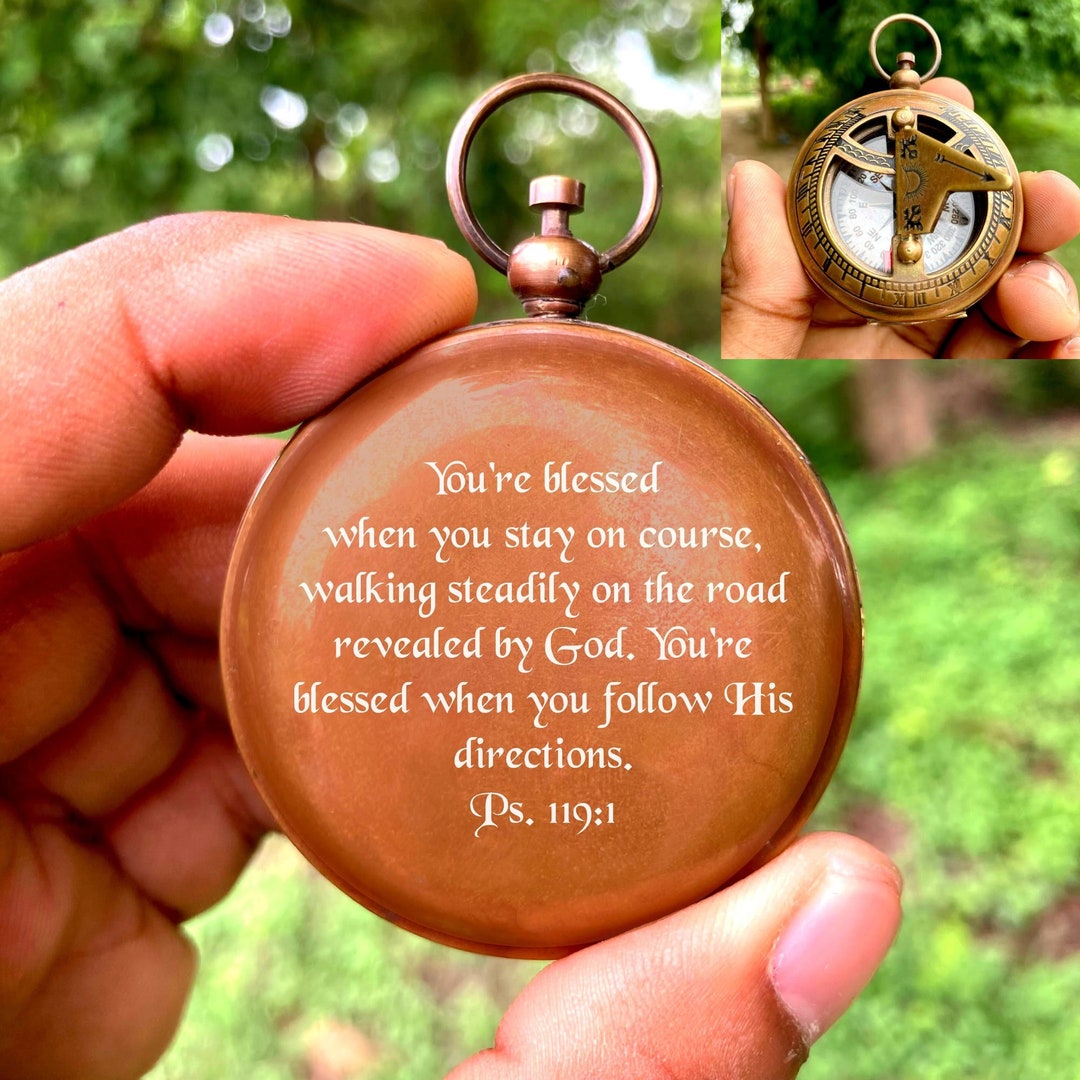 Personalized Compass Sundial Gift Graduation Gift Etsy