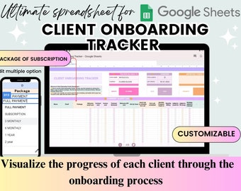 Kunden Eingliederungs-Tracker-Kalkulationstabelle, Mittelstandsmanagement, Kunden-CRM, Kundenplaner, Kundenaufgaben-Planung, Business Tracker