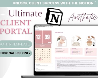 Client Portal Notion Template, Notion Client Dashboard, business management notion, Notion Client Tracker, Freelancer notion, CRM notion