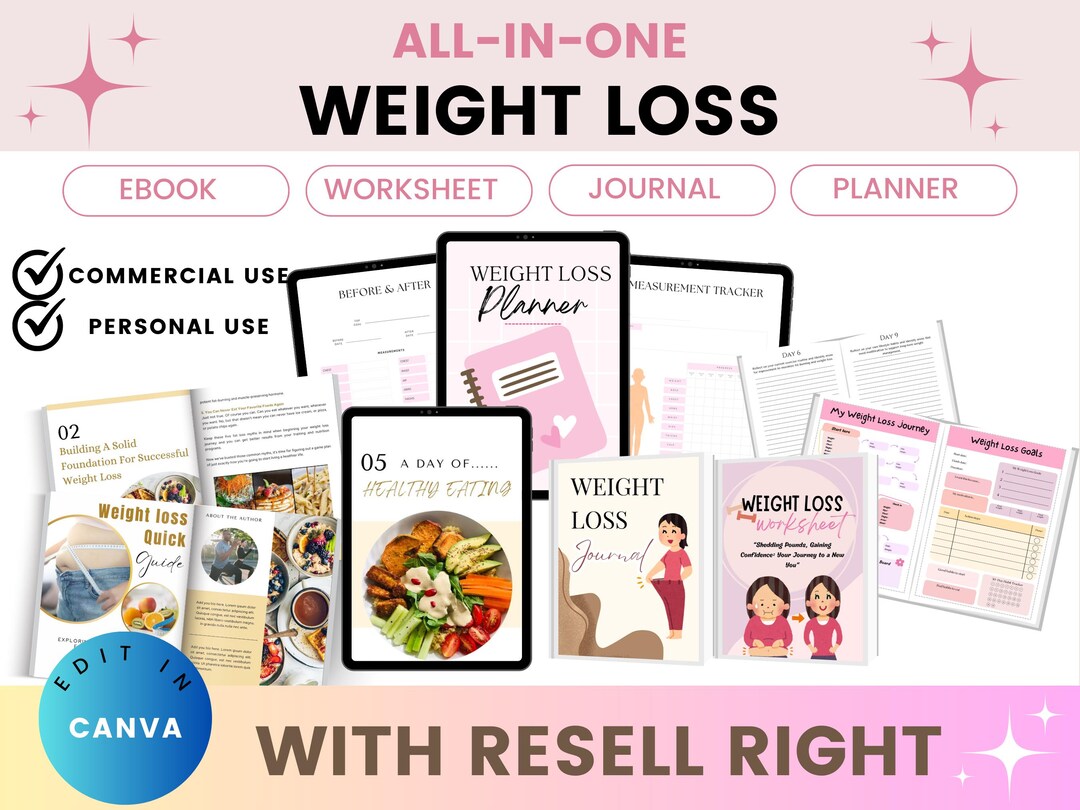 PLR Weight Loss Tracker Bundle Template, Fitness Tracker, Coaching ...