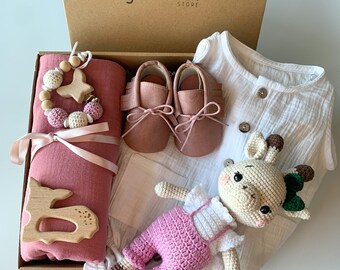 Panier bébé fille, cadeau bébé Unique, cadeau Unique Baby Shower, panier bébé, panier cadeau bébé fille, cadeau de maternité, coffret cadeau nouveau-né, coffret cadeau