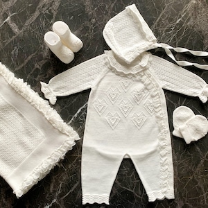 Newborn Girl Coming Home Outfit | Baby Girl Coming Home Outfit | Newborn Girl Hospital Outfit | Newborn Girl Clothes | Knitted Baby Clothes
