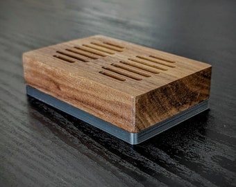 Barebaric Real Oak and Walnut Wood Raspberry Pi 4B and 5 Case Enclosure RPi 4B/5